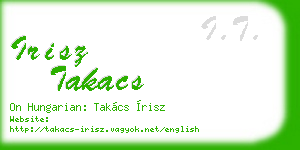 irisz takacs business card