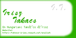 irisz takacs business card